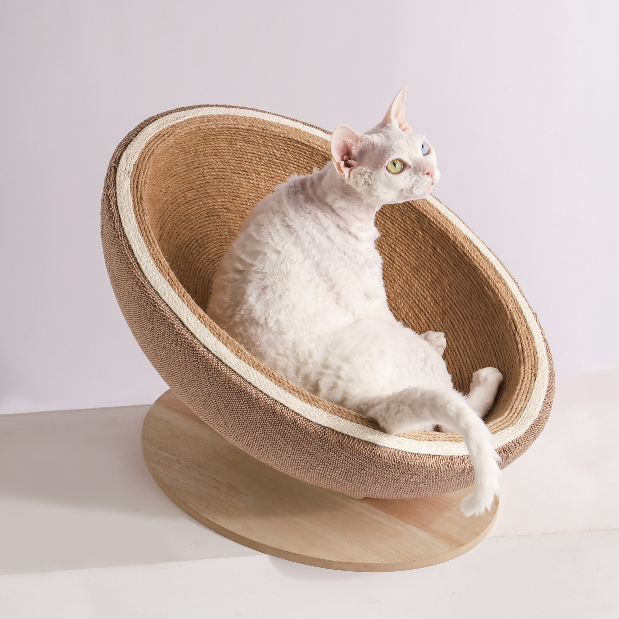 Tucker Murphy Pet™ Fairela - Jute Rope Cat Scratcher Bed for